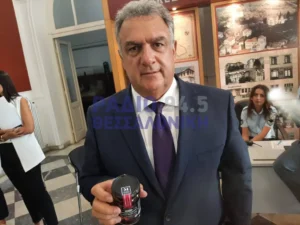 O Πρόεδρος ΣΕΒΕ Σ. Διαμαντίδης στο ΡΘ – Το μακεδονικό λογότυπο παίρνει οντότητα (ΦΩΤΟ-VIDEO)
