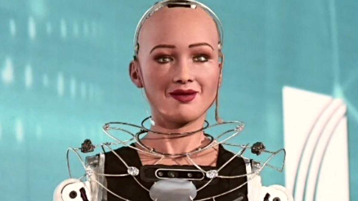 Το ρομπότ Sophia στην 3η Ολυμπιάδα Ρομποτικής στο Ηράκλειο